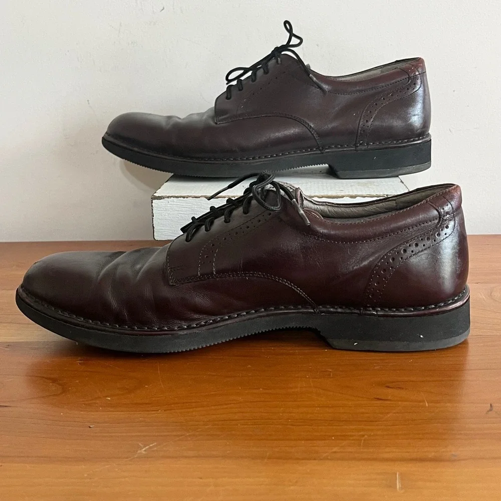 Rockport DressSports Mens 9M‎ Burgundy Leather Oxford Derby Shoes Vibram M2317